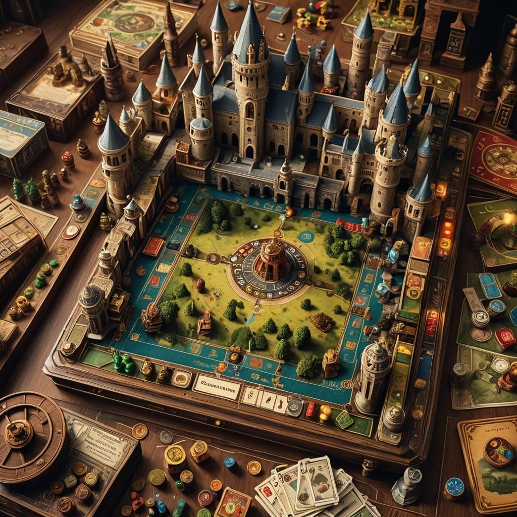 atmosphere of iconic board game settings. ...  by @blenta