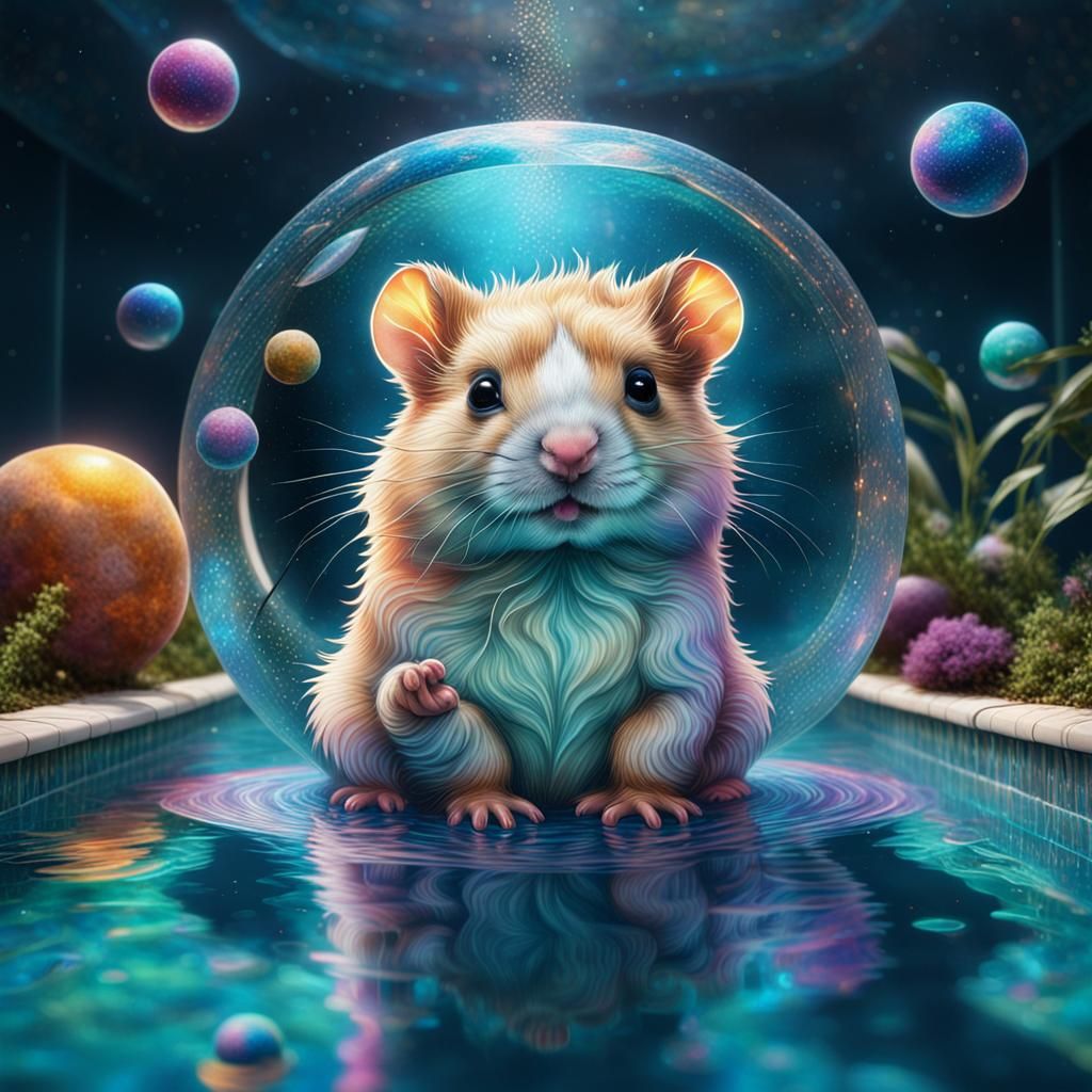 Hamster In the pool 