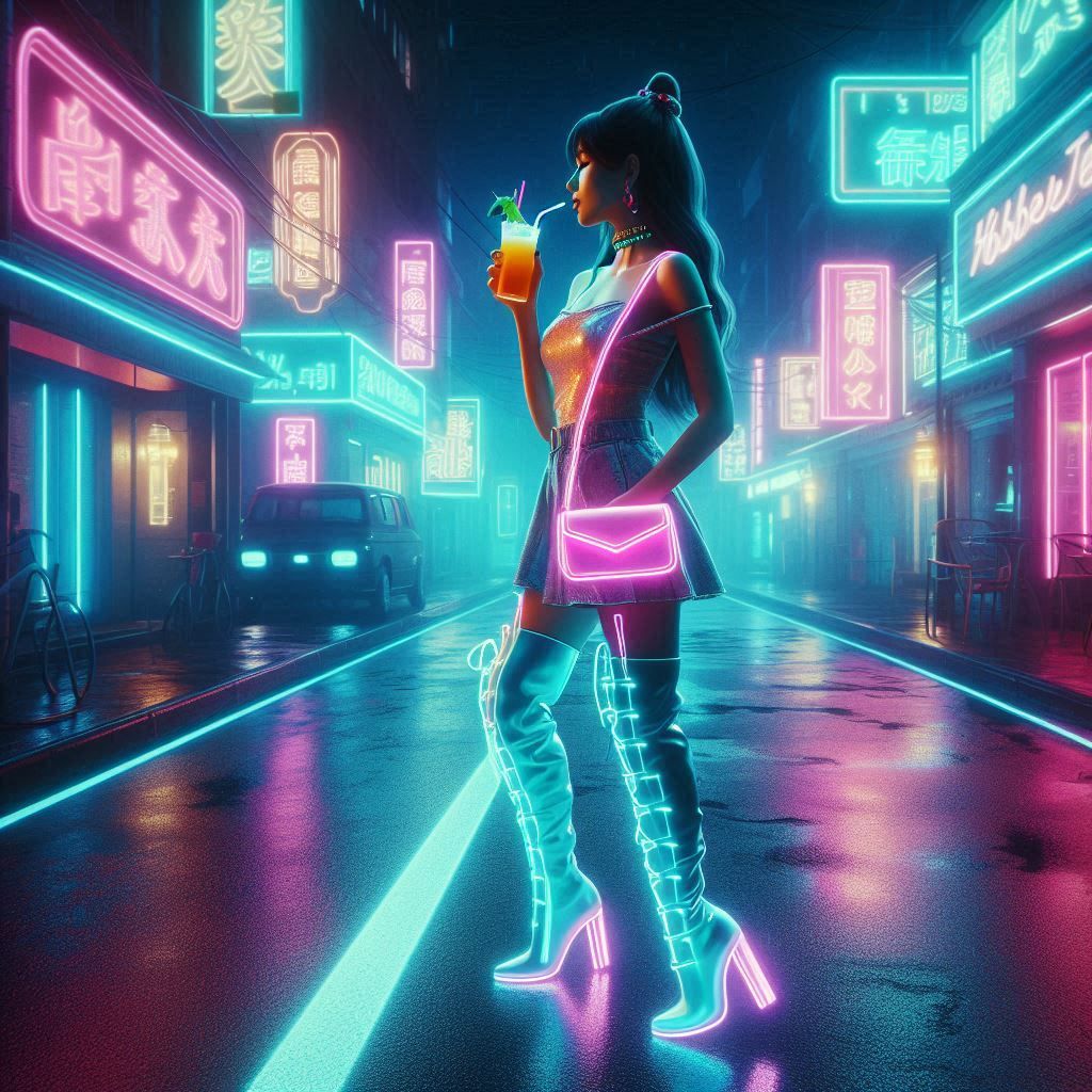 Neon boots