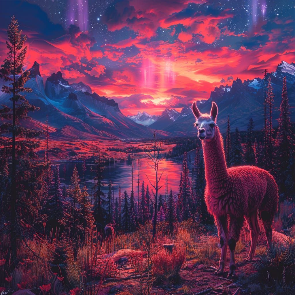 Anaglyphic Llama