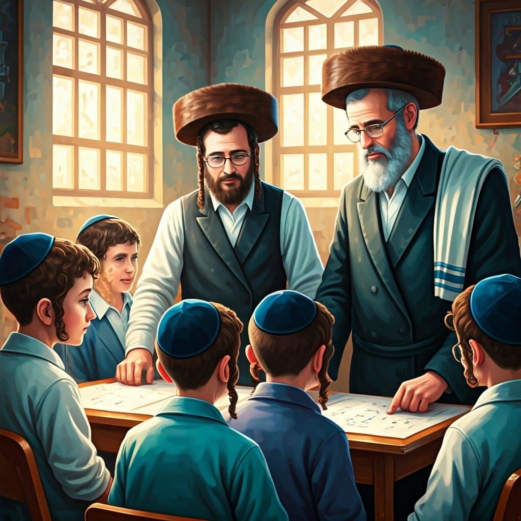 חיידר ובוא רבעס מלמדים ילדים את התורה