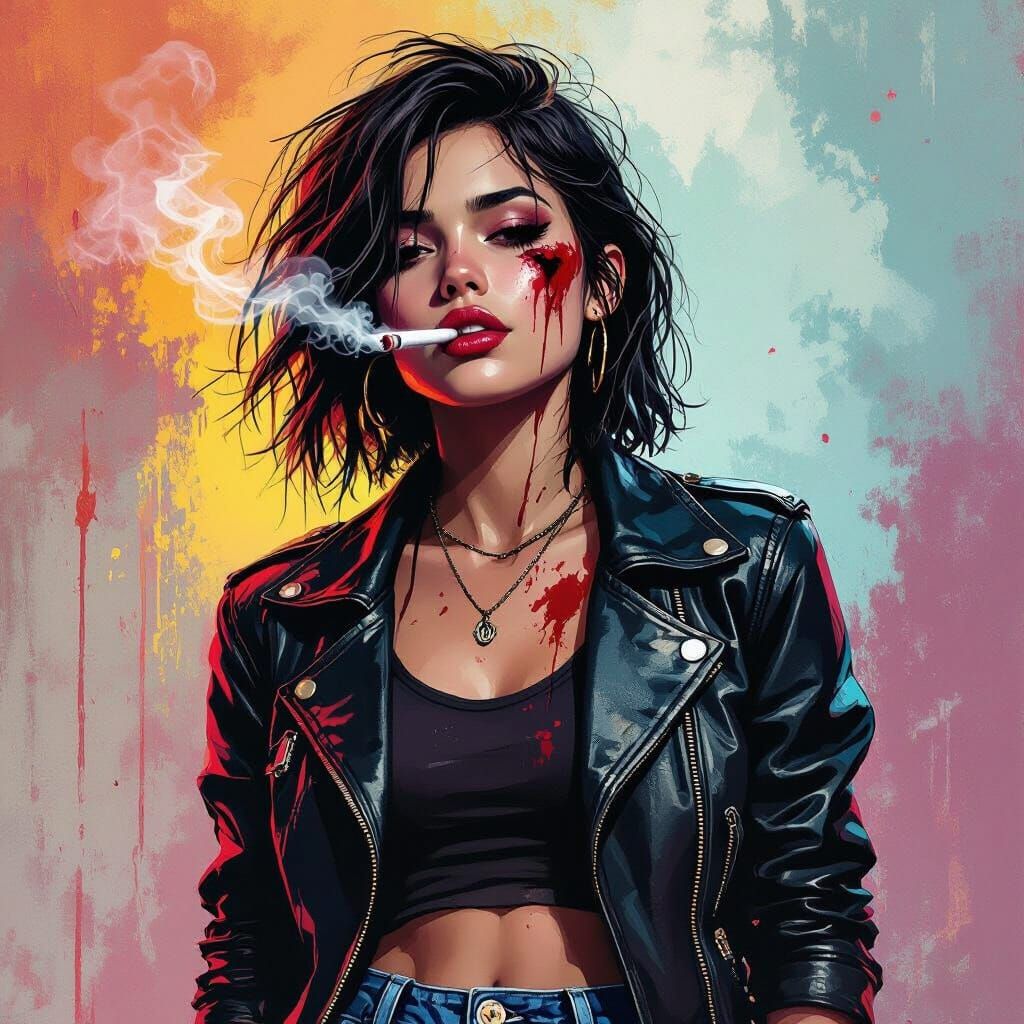 Hyperrealistic Tomboy Portrait with Dramatic Lighting