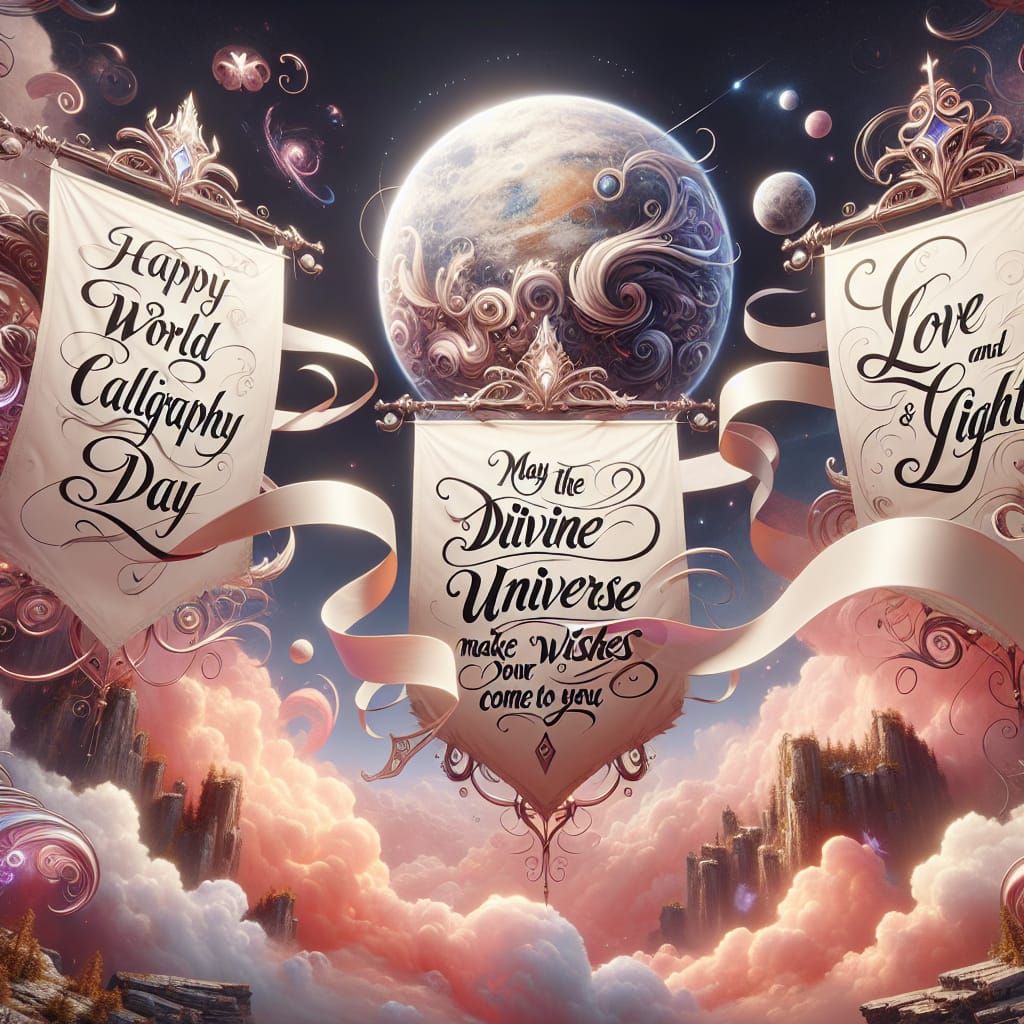 HAPPY WORLD CALLIGRAPHY DAY!!!!      /dc #671: Aug 13, 2024/ 8.14.24  by @RAIN