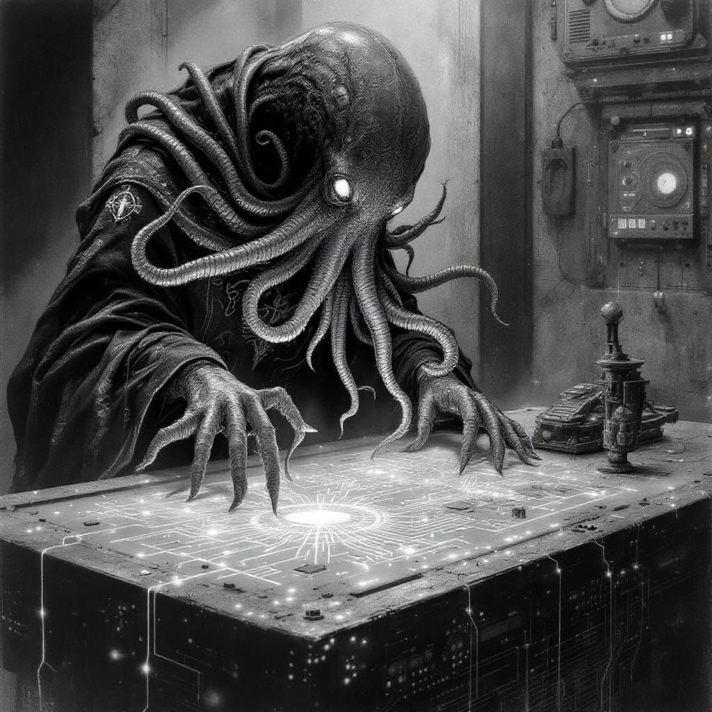Mind Flayer Artificer  by @MinisterBLACK