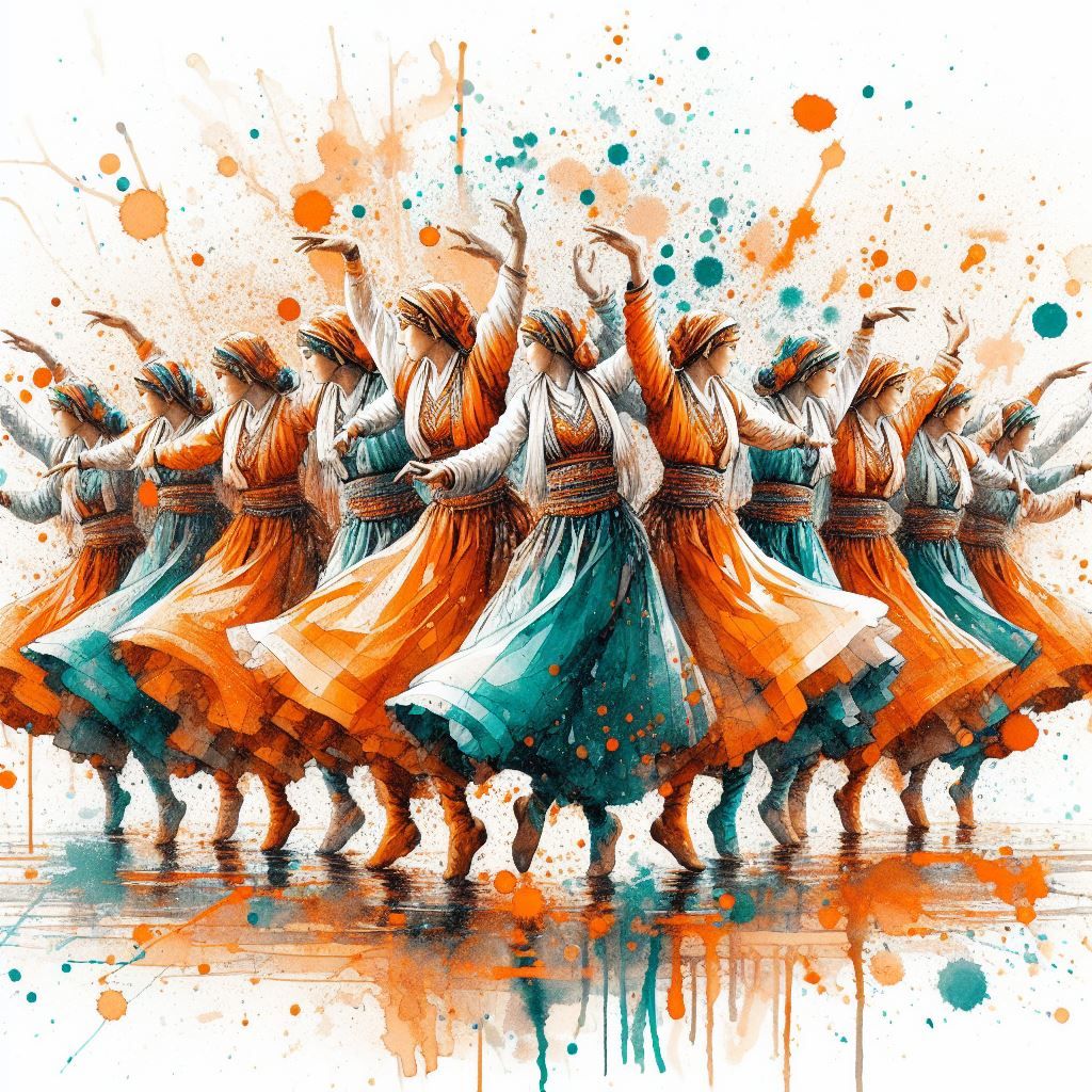 Eleven folklore dancers 💃