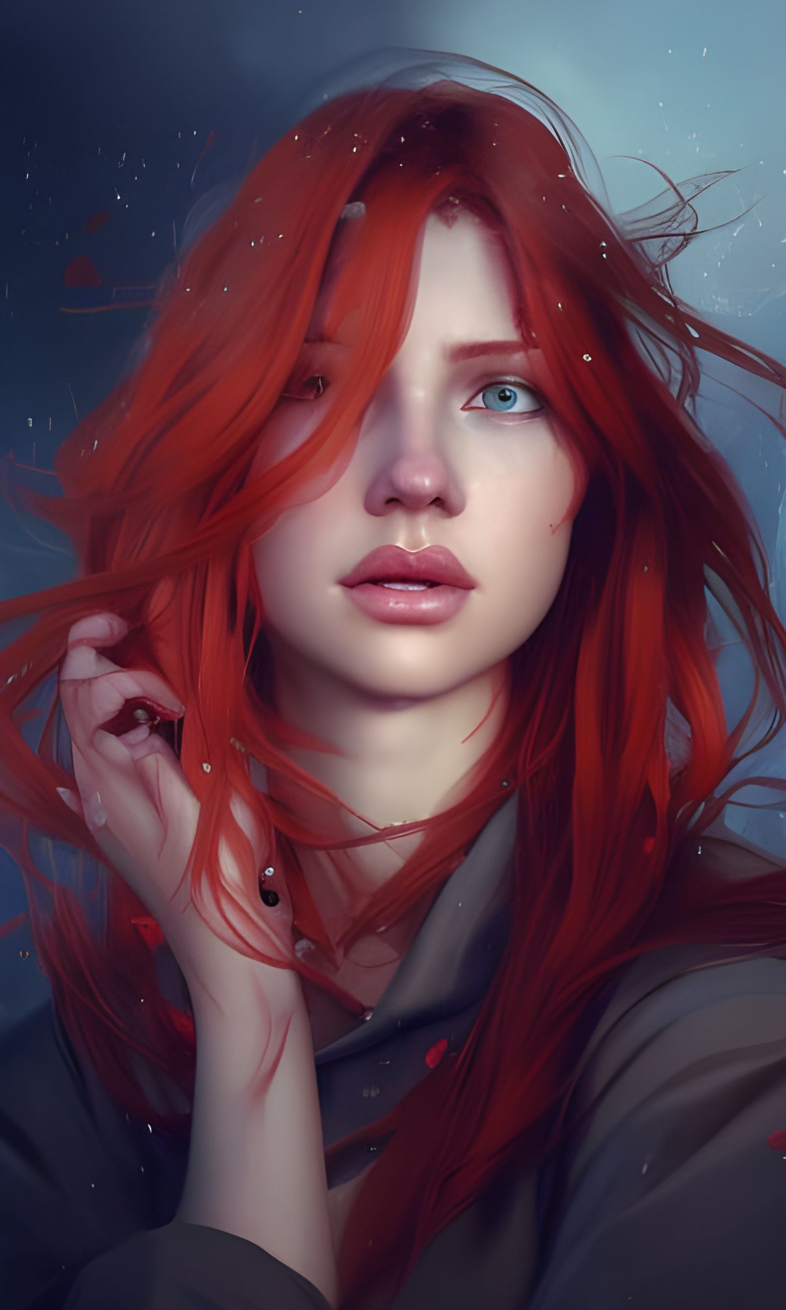 Woman with red hair - AI Generated Artwork - NightCafe Creator