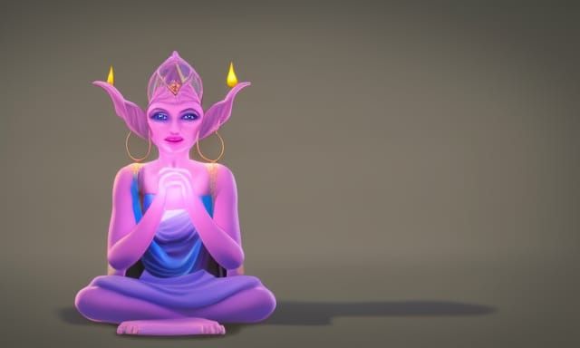 magical female Jinn from a lantern