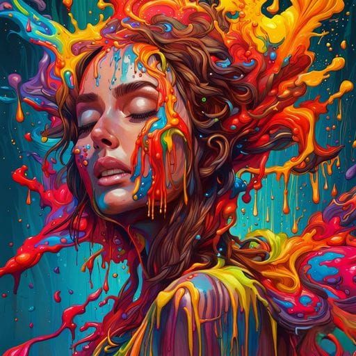 Beautiful Splash Art Paint Beauty. #2 - AI Generated Artwork ...