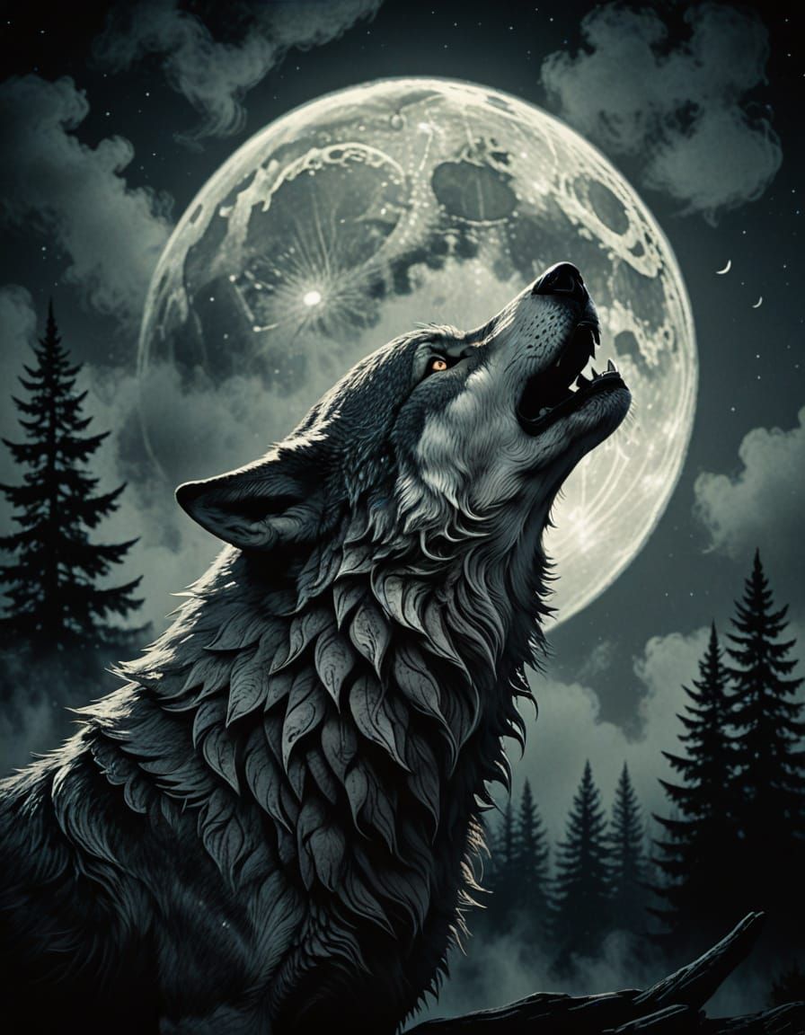 Wolf Howling  by @A Secret McDaniel