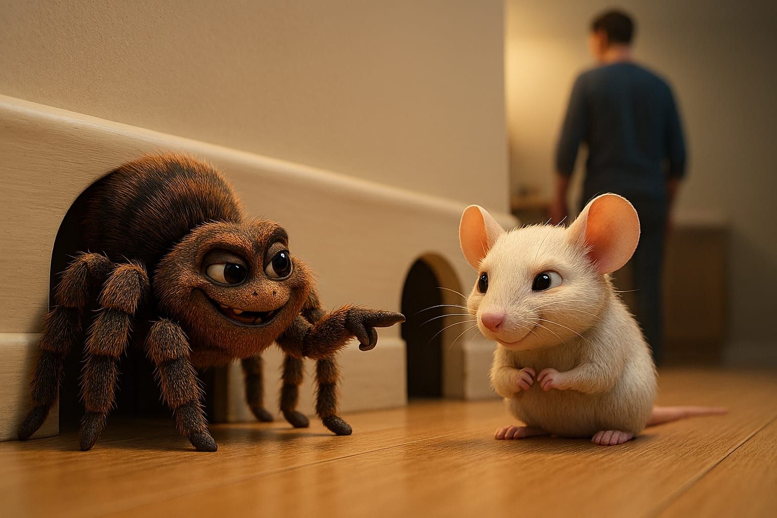 "You scare 'im, I'll bite 'im!"