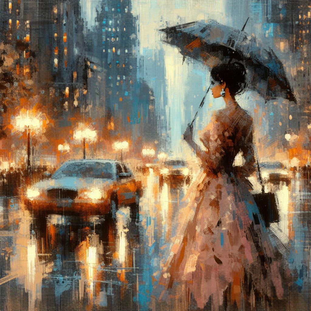 elegant woman in the city