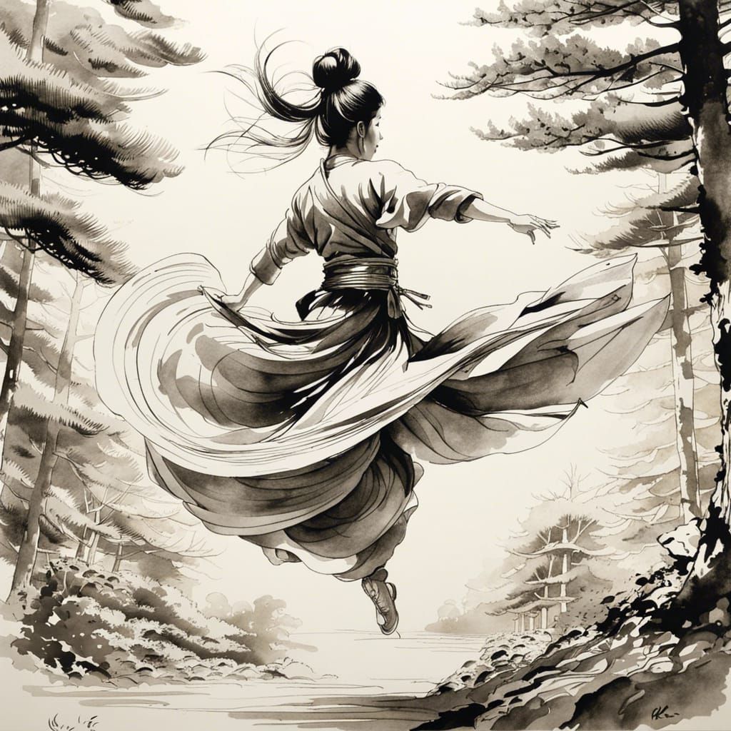 The whirling dancer - leaps.  by @artrelaxtotest