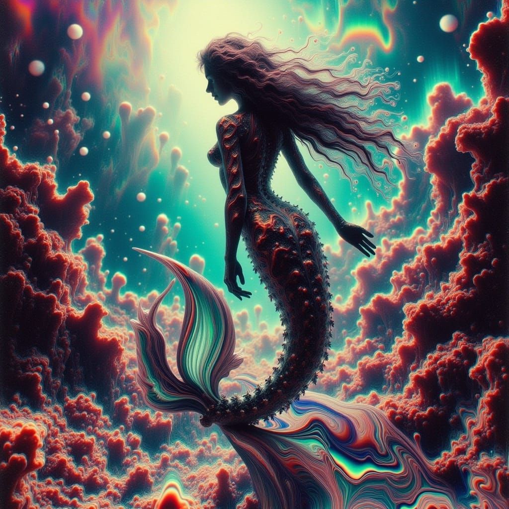 <lora:Chemical Burn:1.0> Vintage surreal photo art: distorted chemical burn imagery merges with psychedelic glitch sinister vintage aestheti...