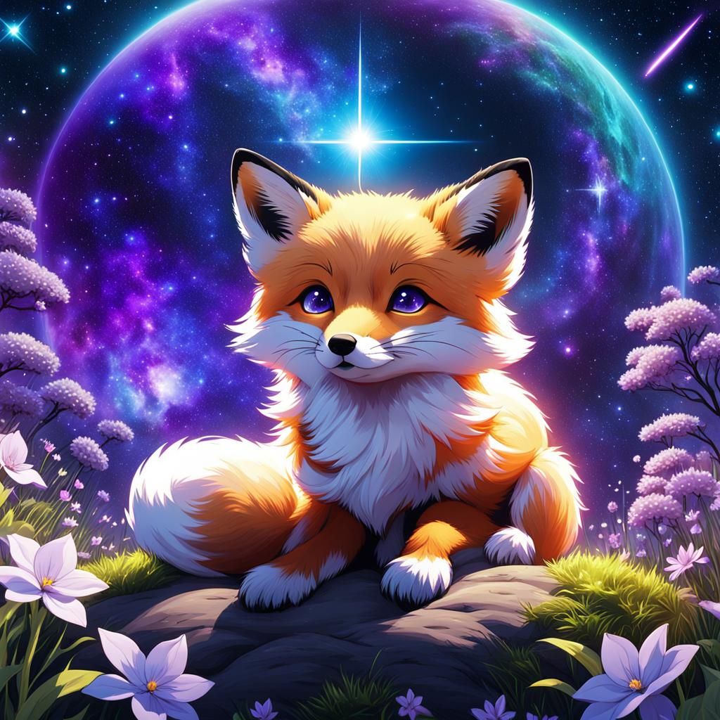 Cosmic Fox! - AI Generated Artwork - NightCafe Creator