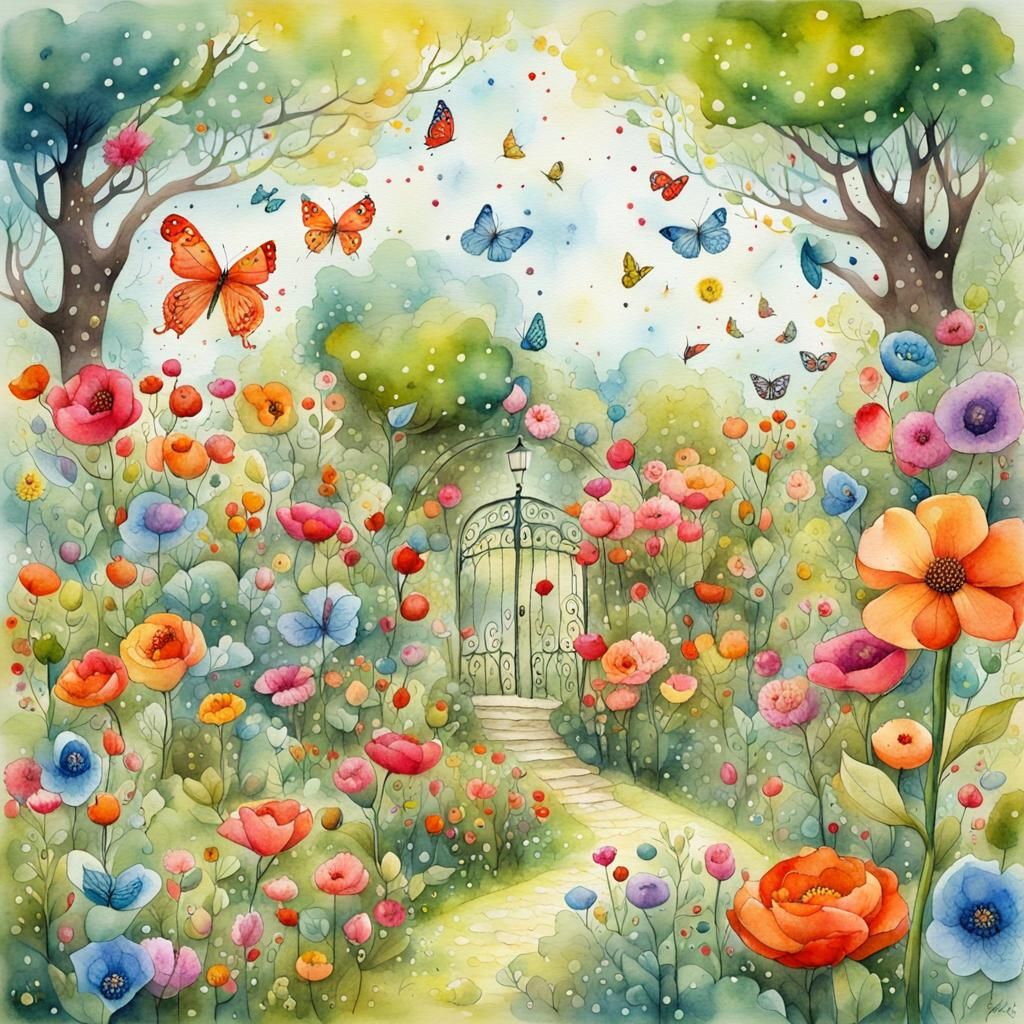 Prompt
(Beautiful garden. A piece of paradise. Idyllic. Beau...