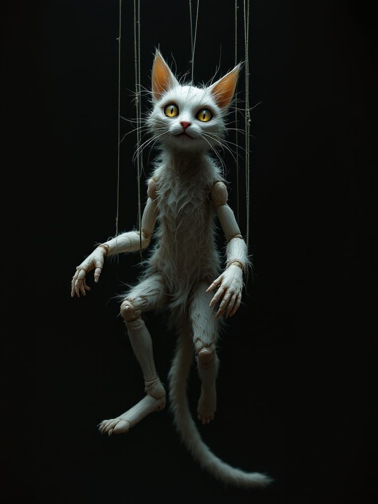 Creepy Cat Puppet