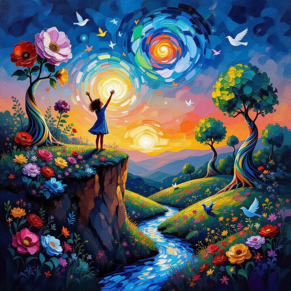 Her magic turns the surrounding alive with vibrant colours. 0 like  by @undefined