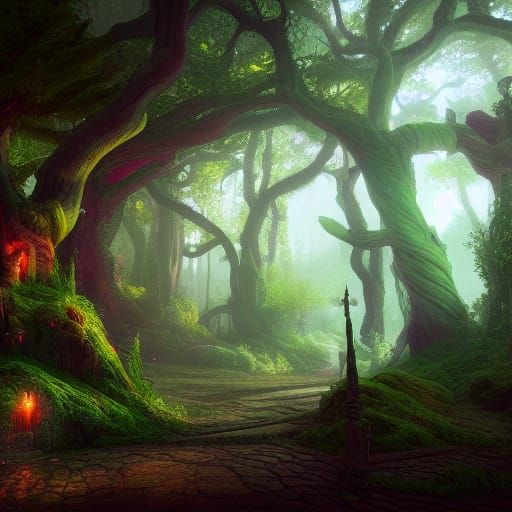 Enchanted fairy forest 🧚🏾‍♀️🧚🏼🧚🏽‍♂️ - AI Generated Artwork -  NightCafe Creator