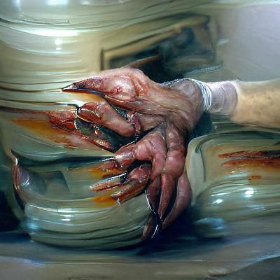 Horror scene hands