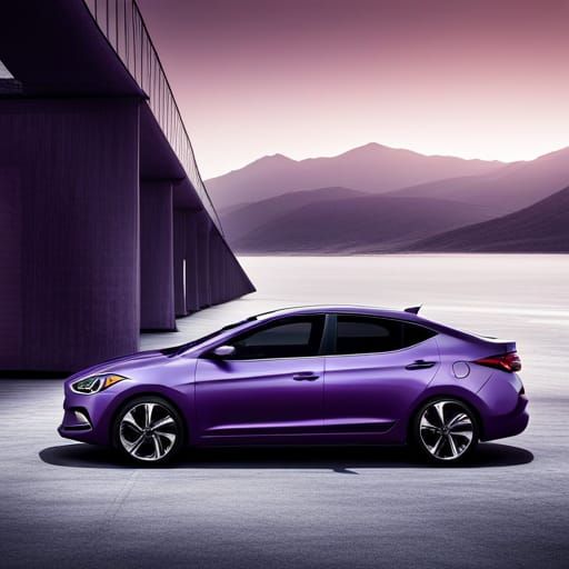 Purple Hyundai Elantra