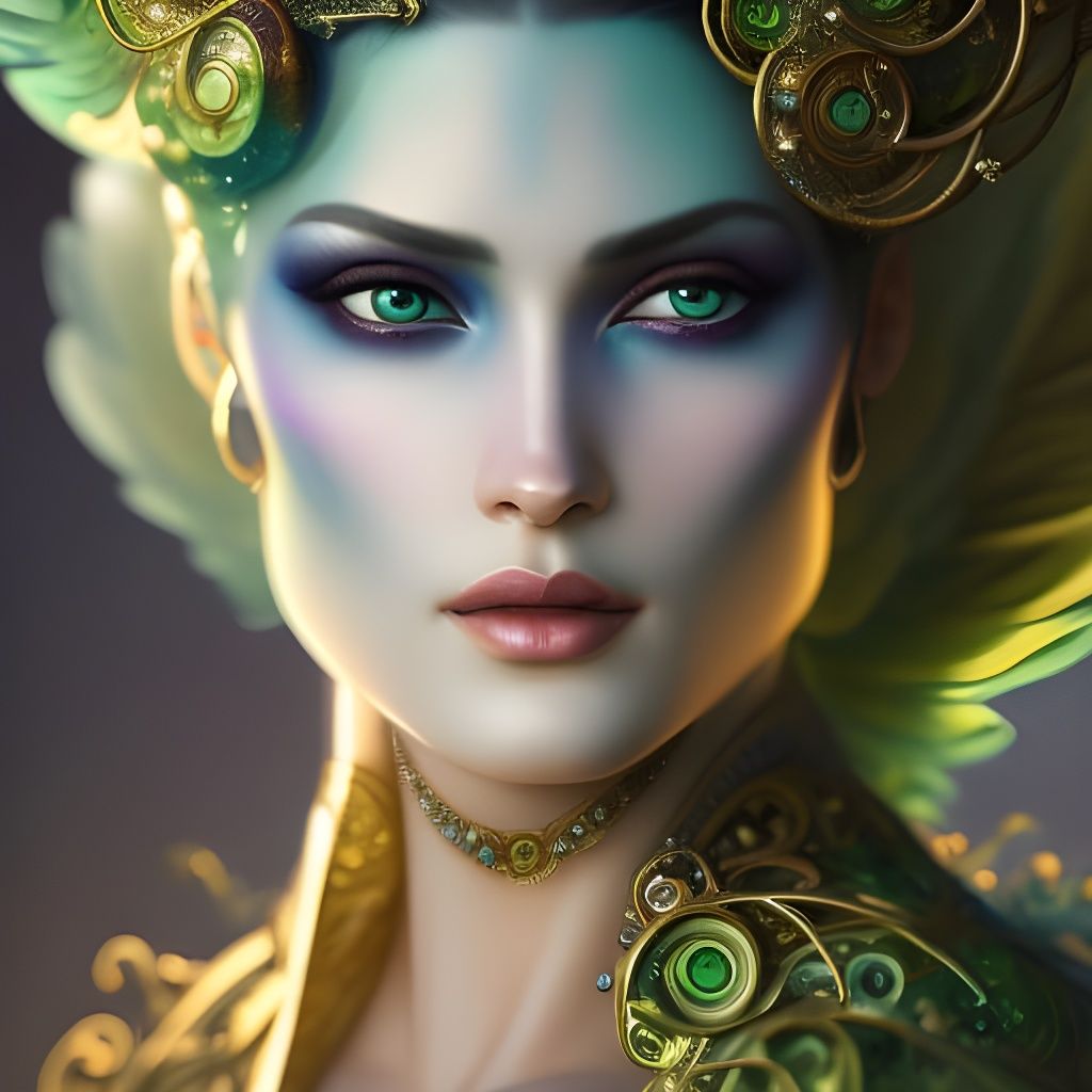 GREEN LADY - AI Generated Artwork - NightCafe Creator