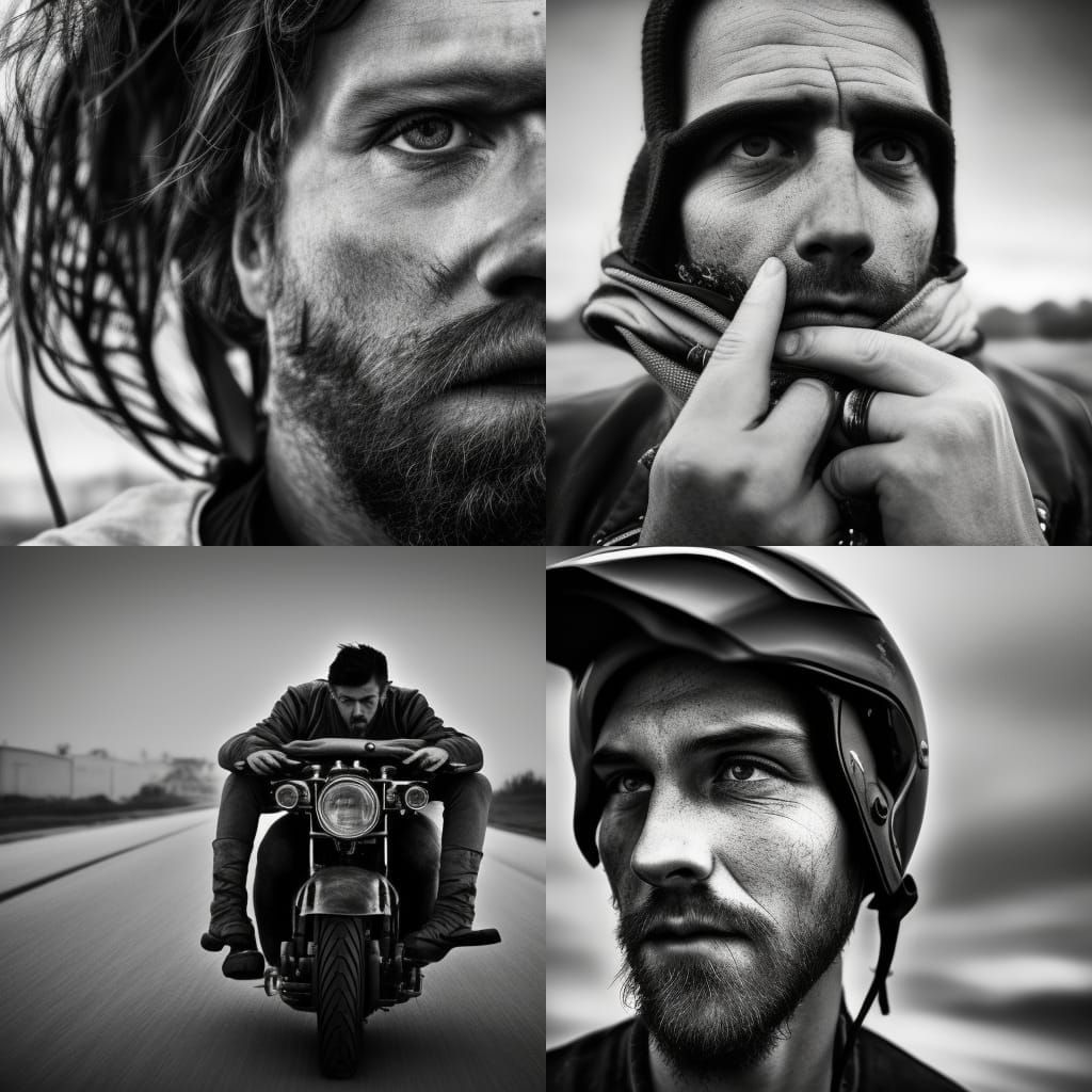 tired motorcyclist
