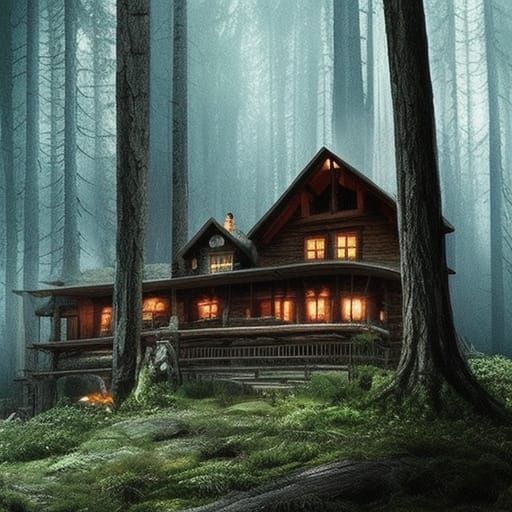 big cabin in the woods