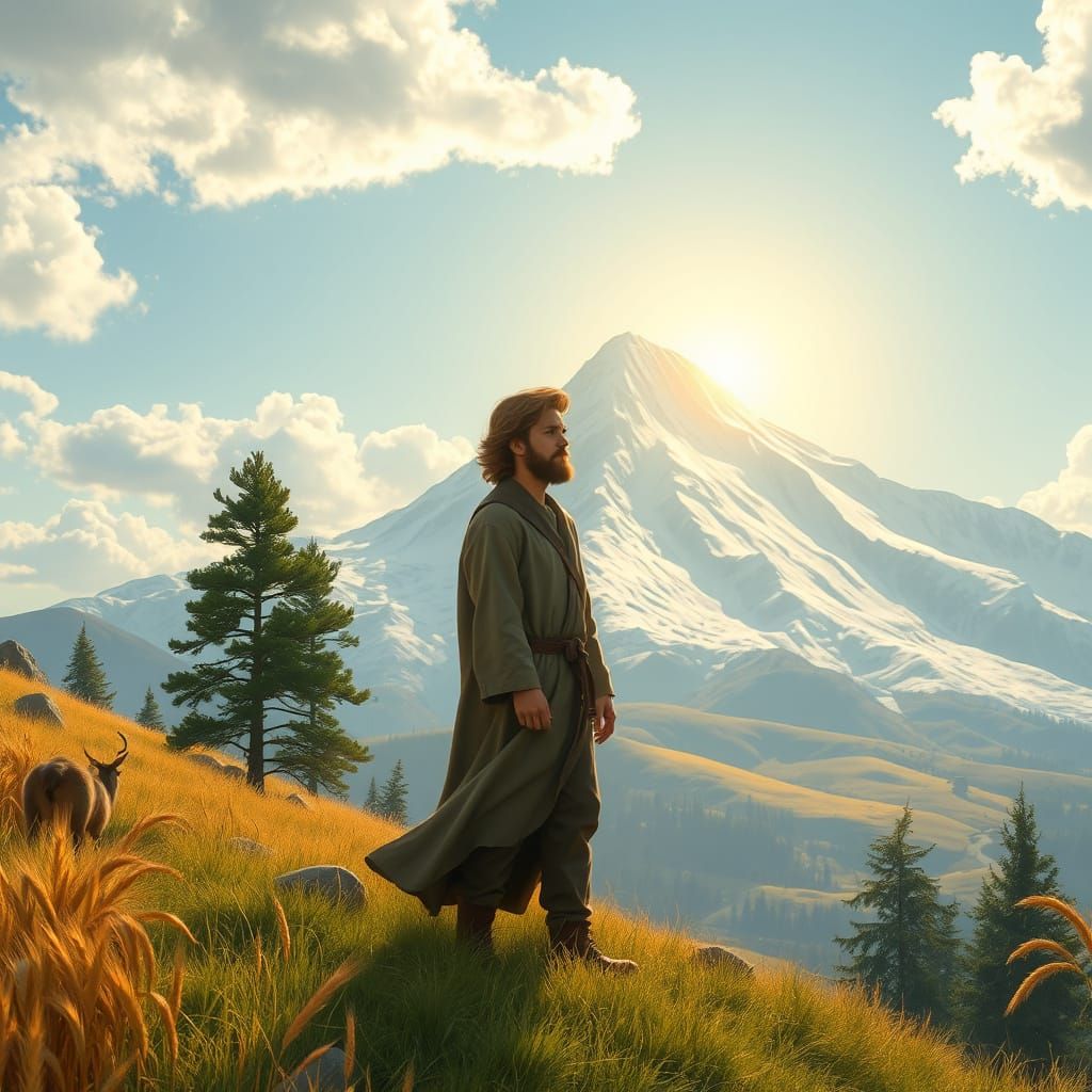 Brave Adventurer Embarks on Perilous Quest to Frozen Mountai...