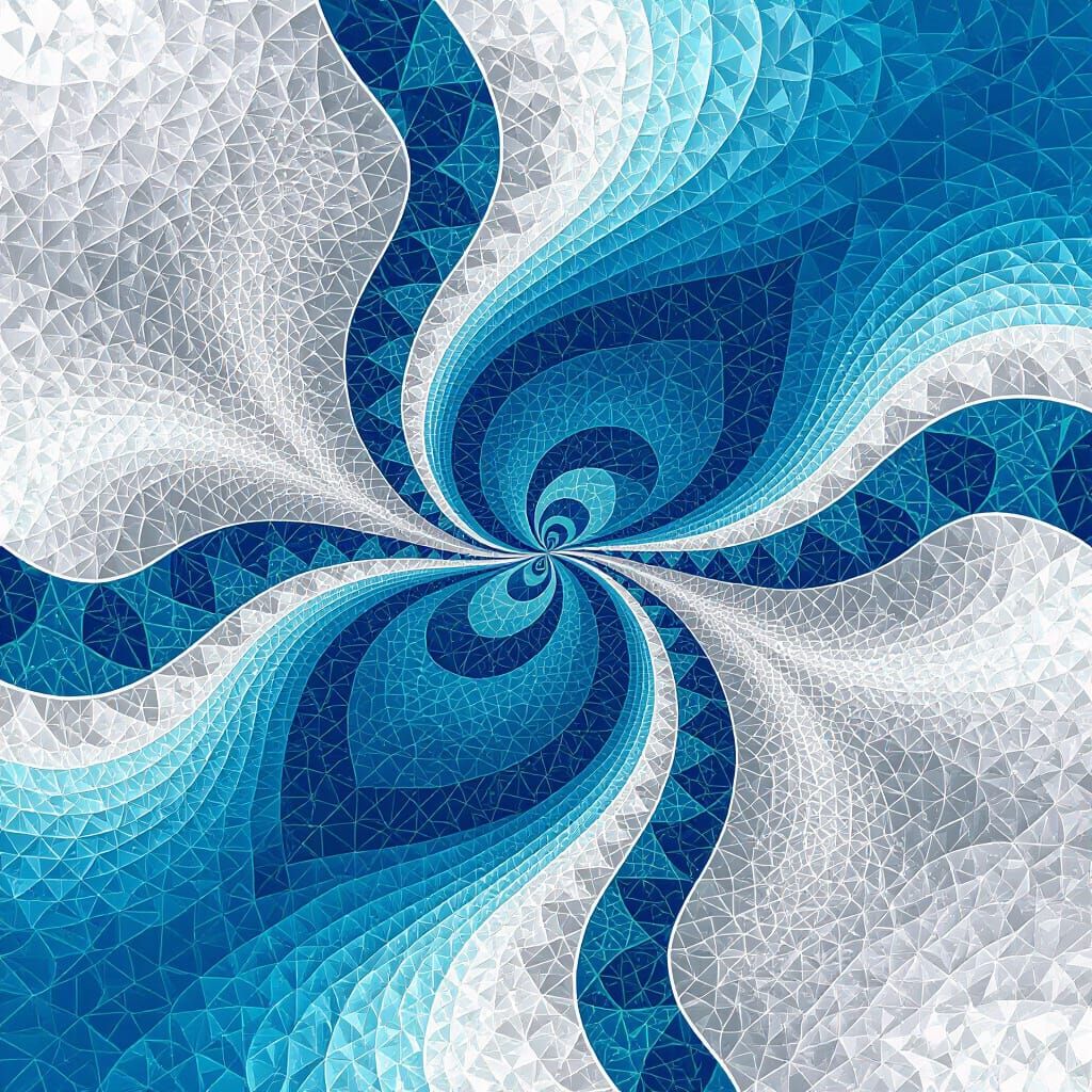 Eagle Captures Snake Over Clear Water with Zentangle Element...