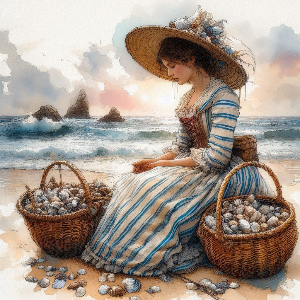 Breton shell fisherwoman