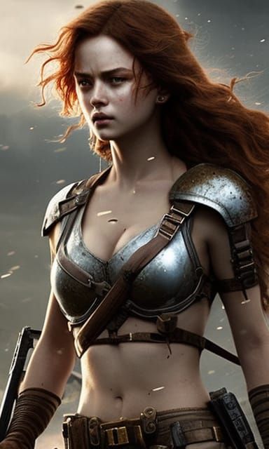 Post-Apocalyptic Warrior girl 323