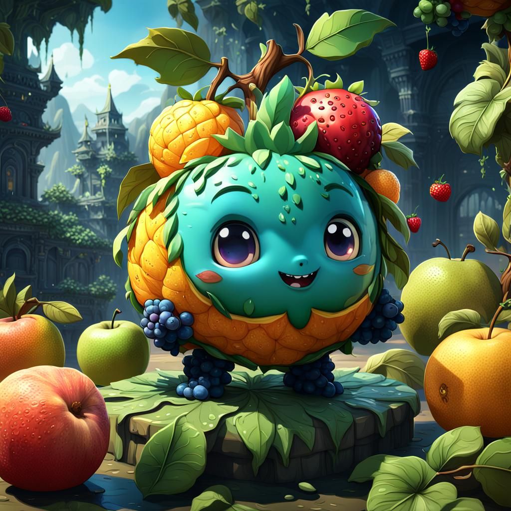 Chibi fruit - AI Generated Artwork - NightCafe Creator