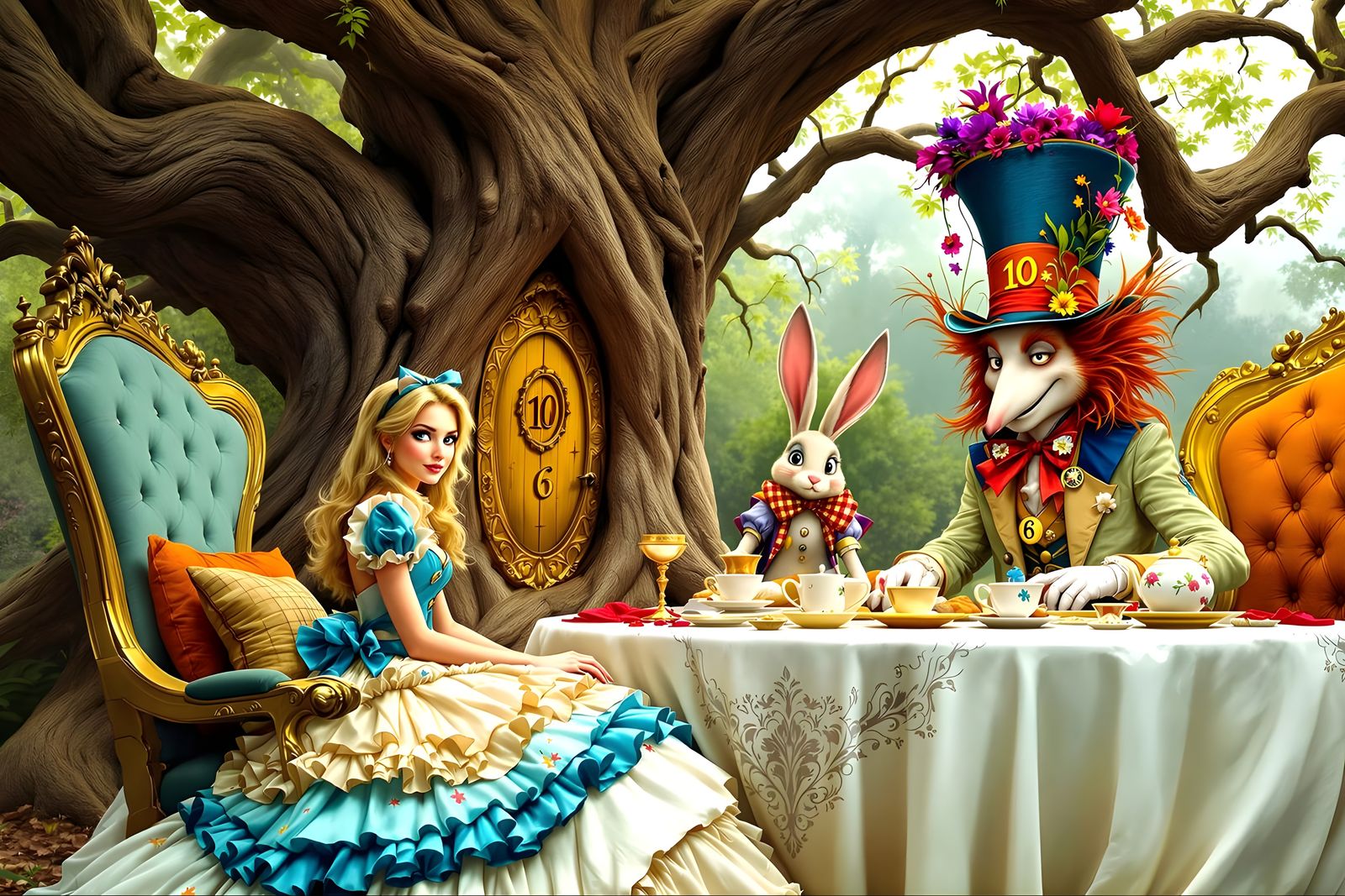 A Mad Tea-Party from Alice in Wonderland  by @Gary Murakami