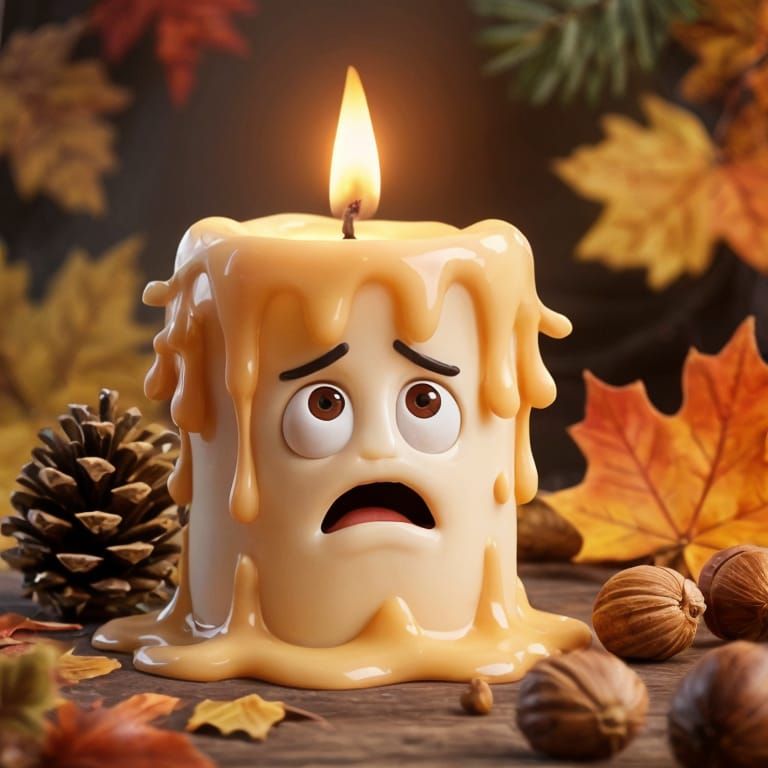 Worried Candle  by @Human Deliciousness