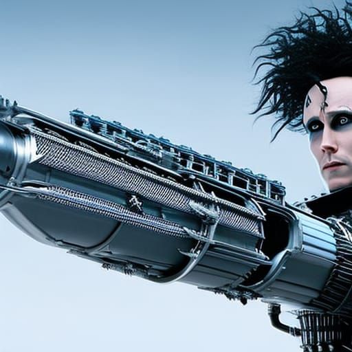Enhanced Edward Scissorhands AI Generated Artwork NightCafe Creator