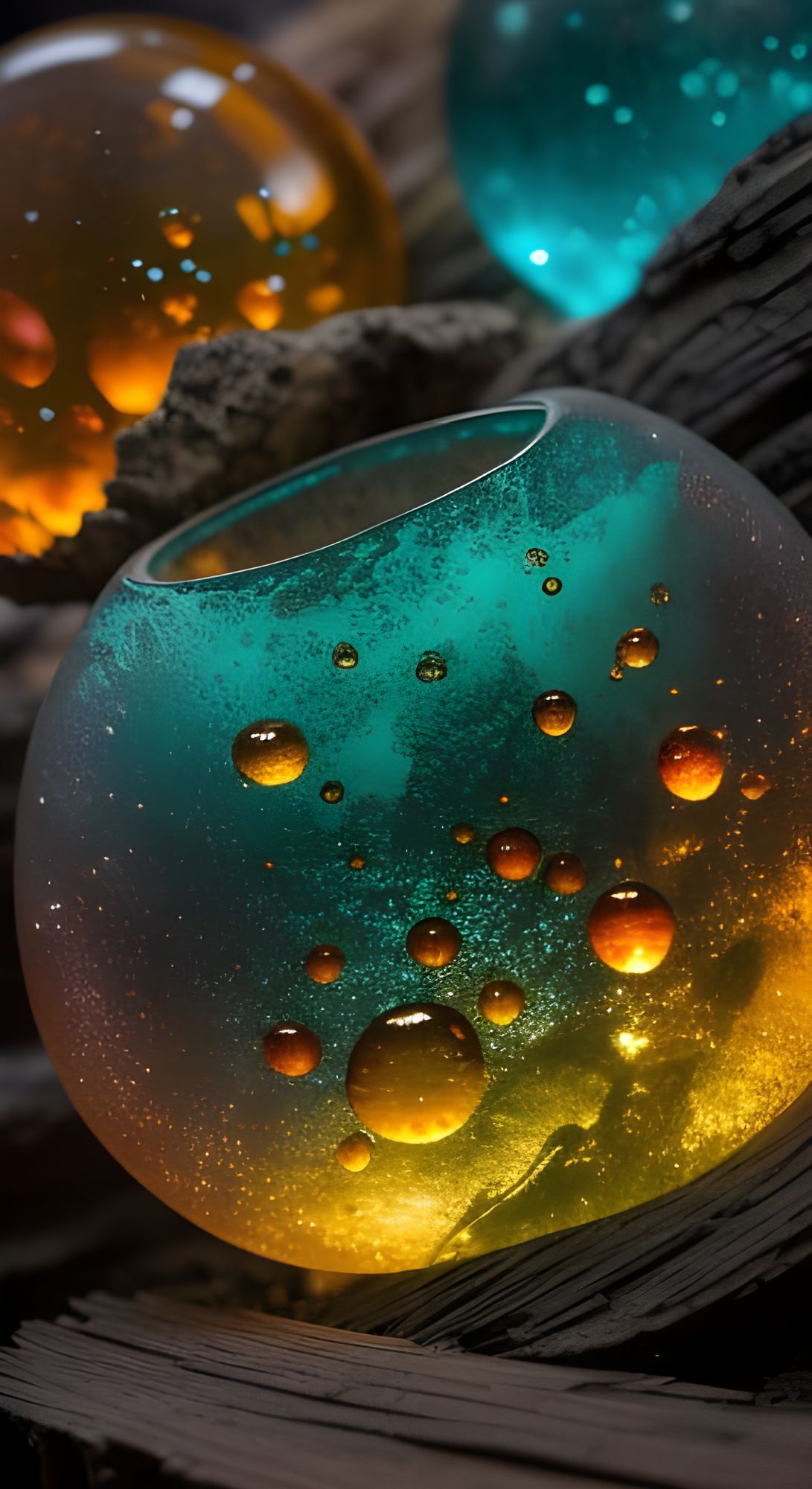 Felt and beadwork Dunkleosteus, extinct prehistoric sea monster