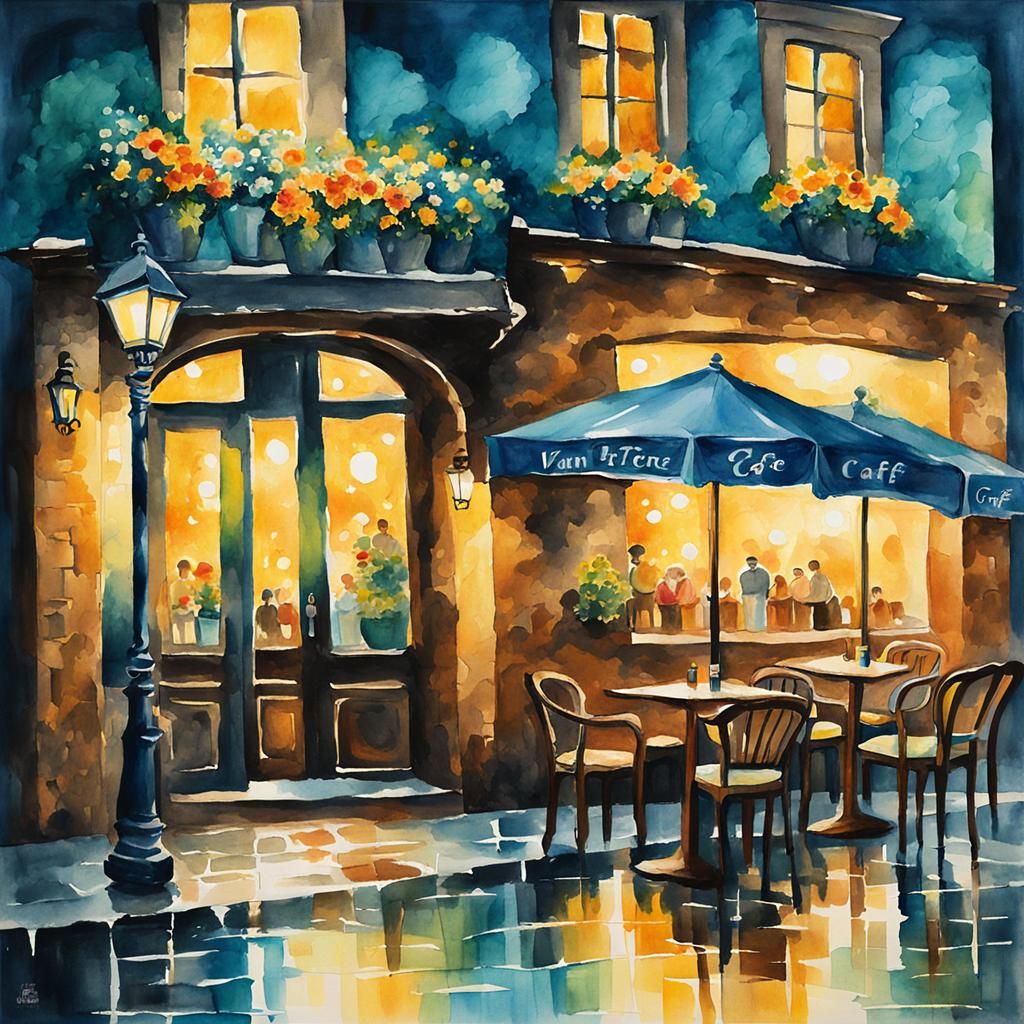 post impressionist watercolor | textured canvas 8k gorgeous rich watercolor colorful exterior European ...  by @SweetPea-Svea