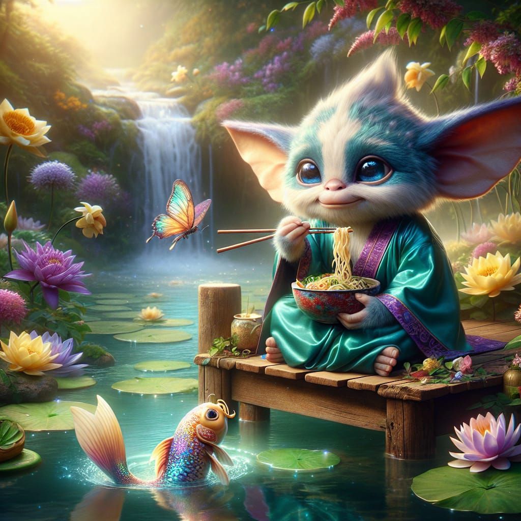 Snack by the Serene Spring