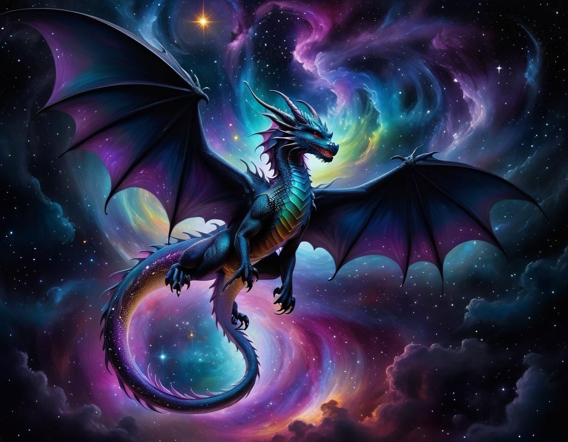 Galaxy Dragon - AI Generated Artwork - NightCafe Creator