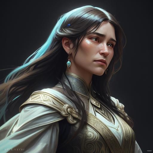 Emotional Oil Painting Portrait with Intricate Details