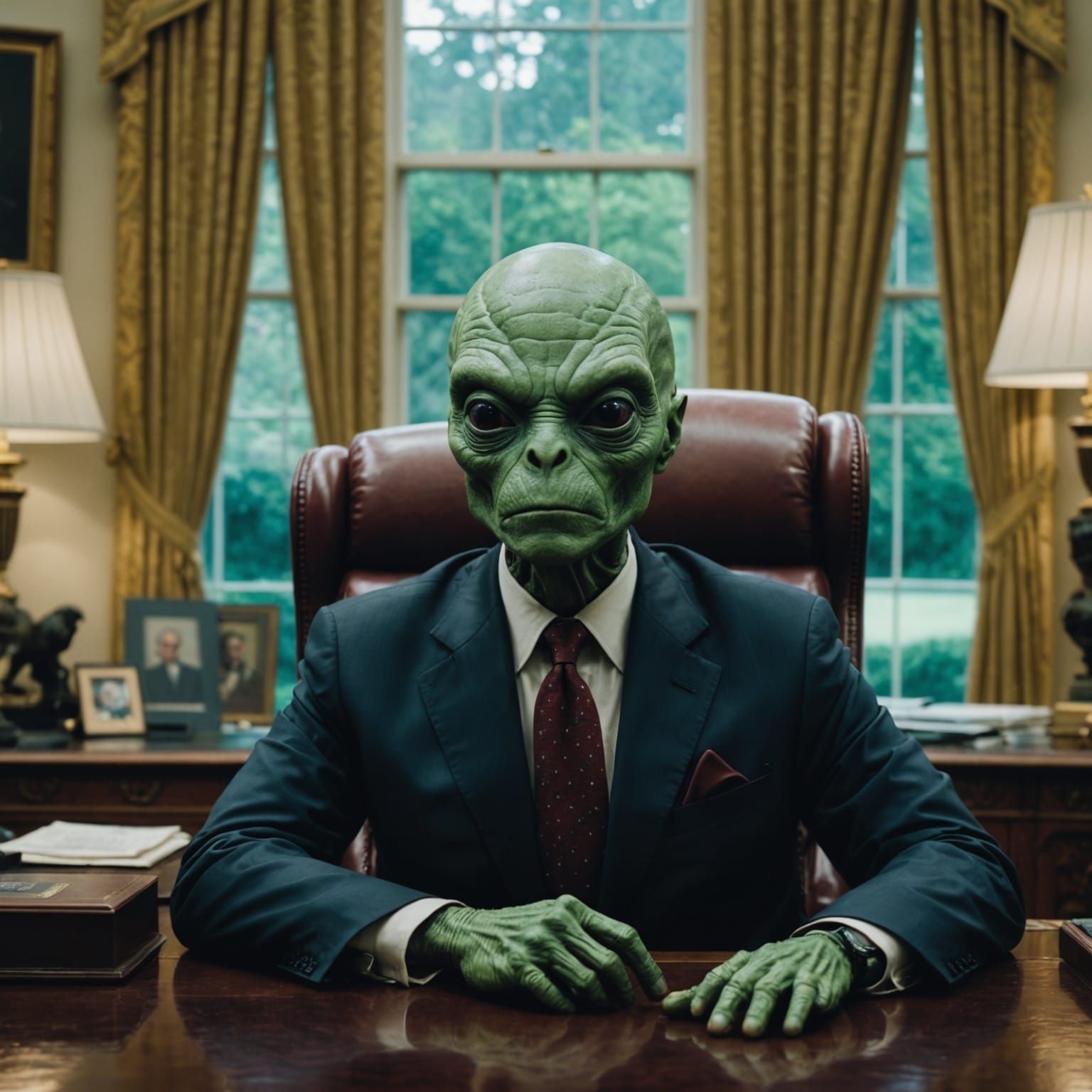 Resident Alien President  by @Gingerbread_Man