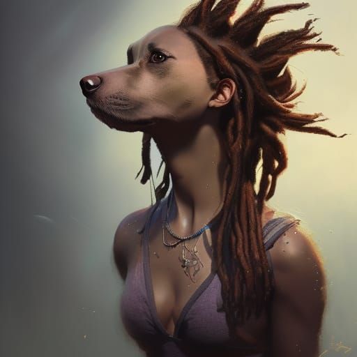 little dog with dreadlocks