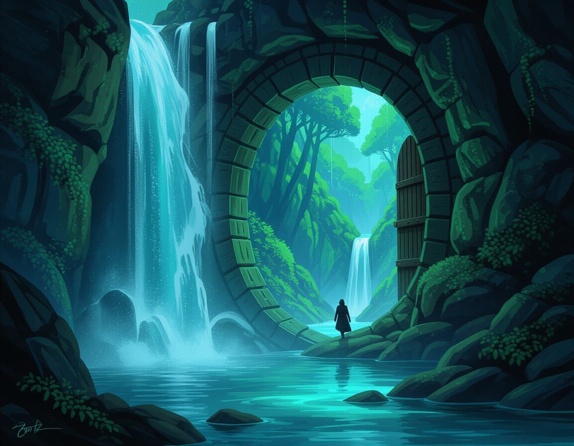 The door in the waterfall