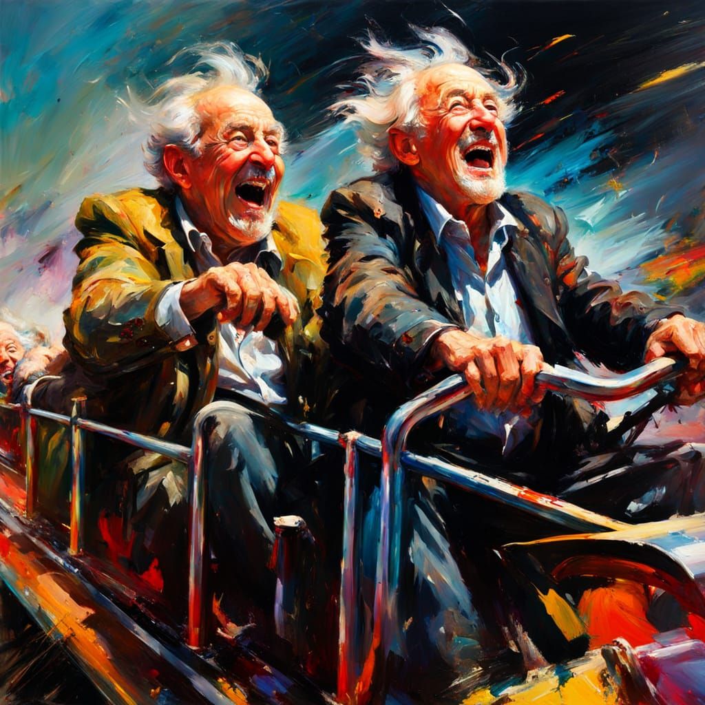 two grandpas in a roller coaster   by @SteAl