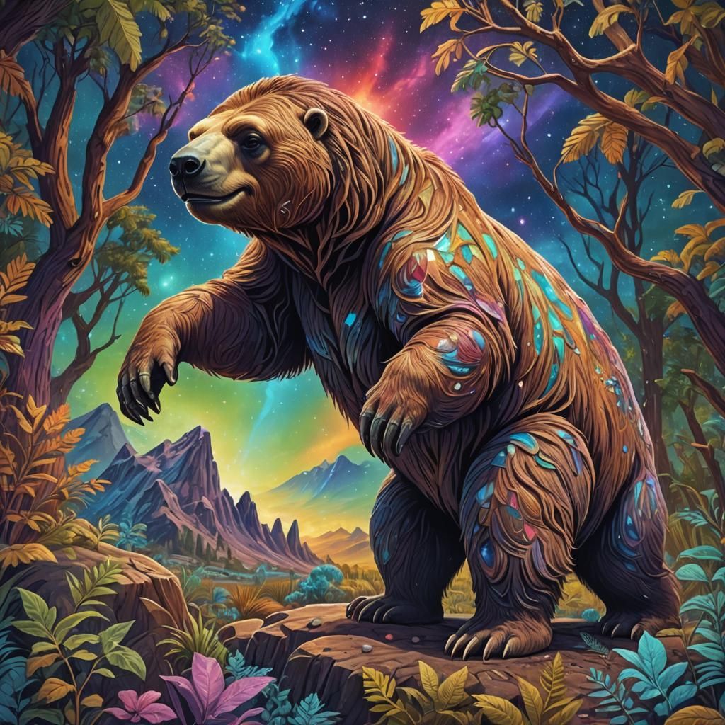 Shasta Ground sloth - AI Generated Artwork - NightCafe Creator