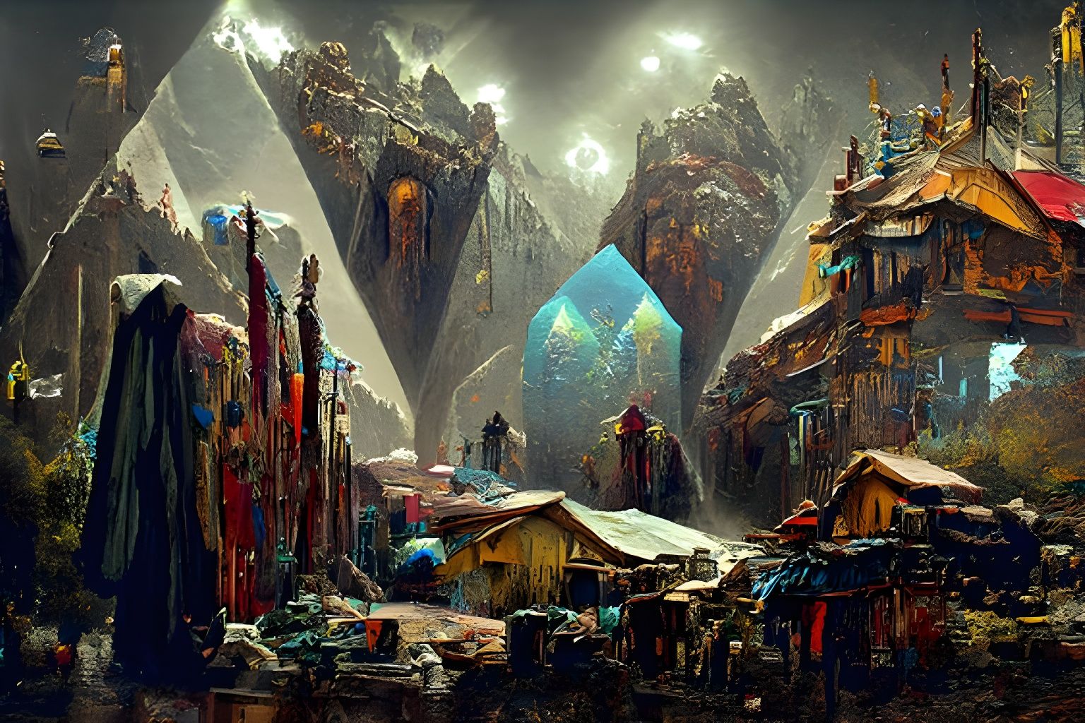 a nomad village in the mountains