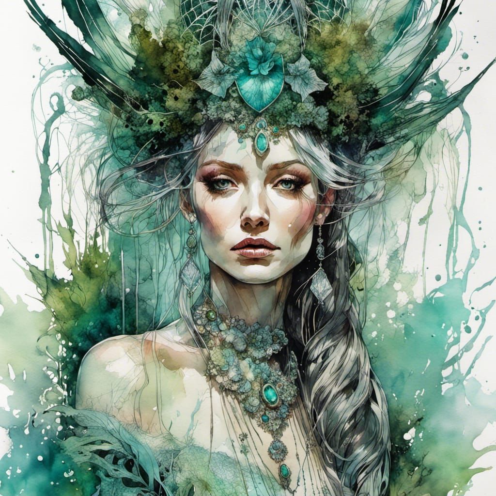 The Green Lady v1 - AI Generated Artwork - NightCafe Creator