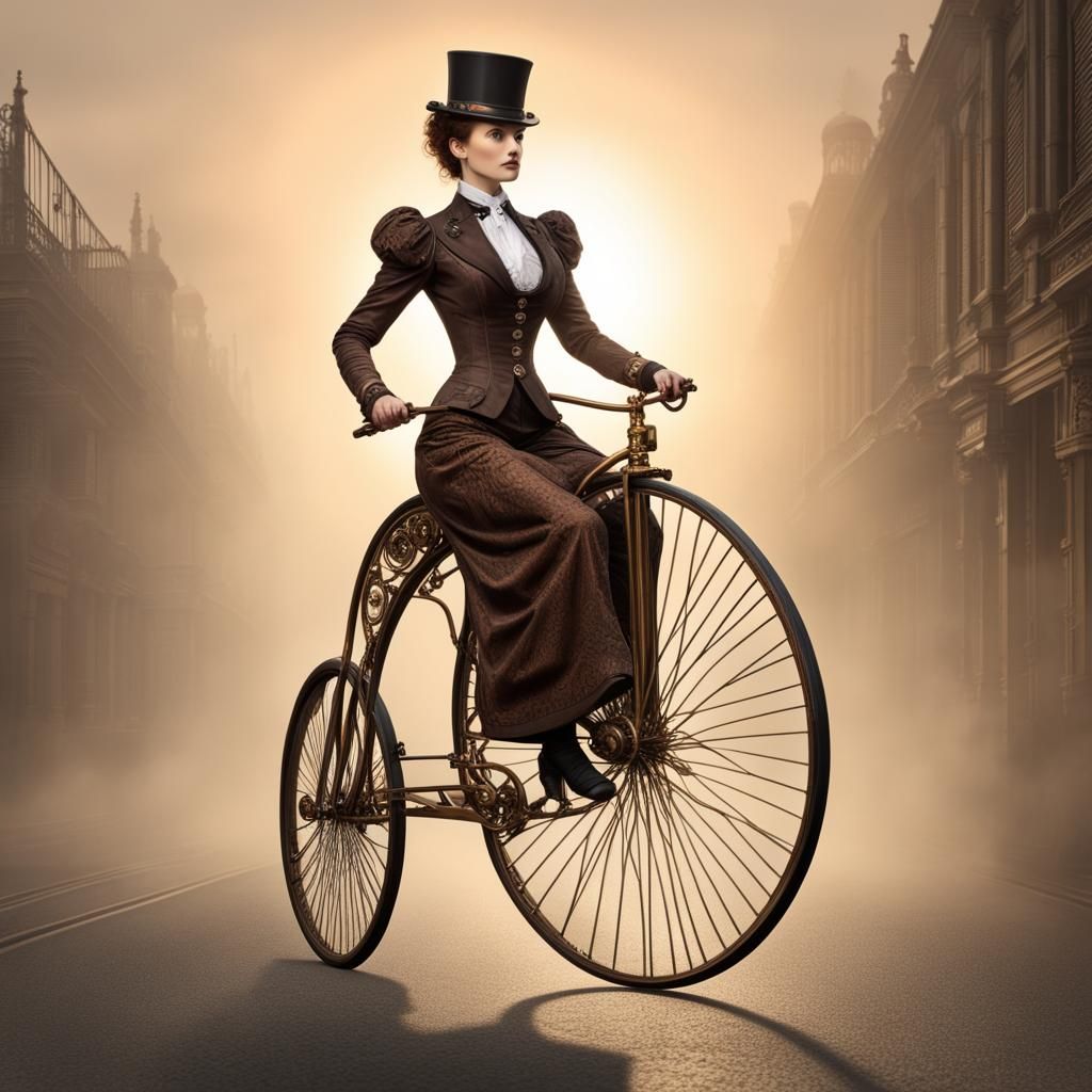 Edwardian Steampunk Penny Farthing  by @Kallak