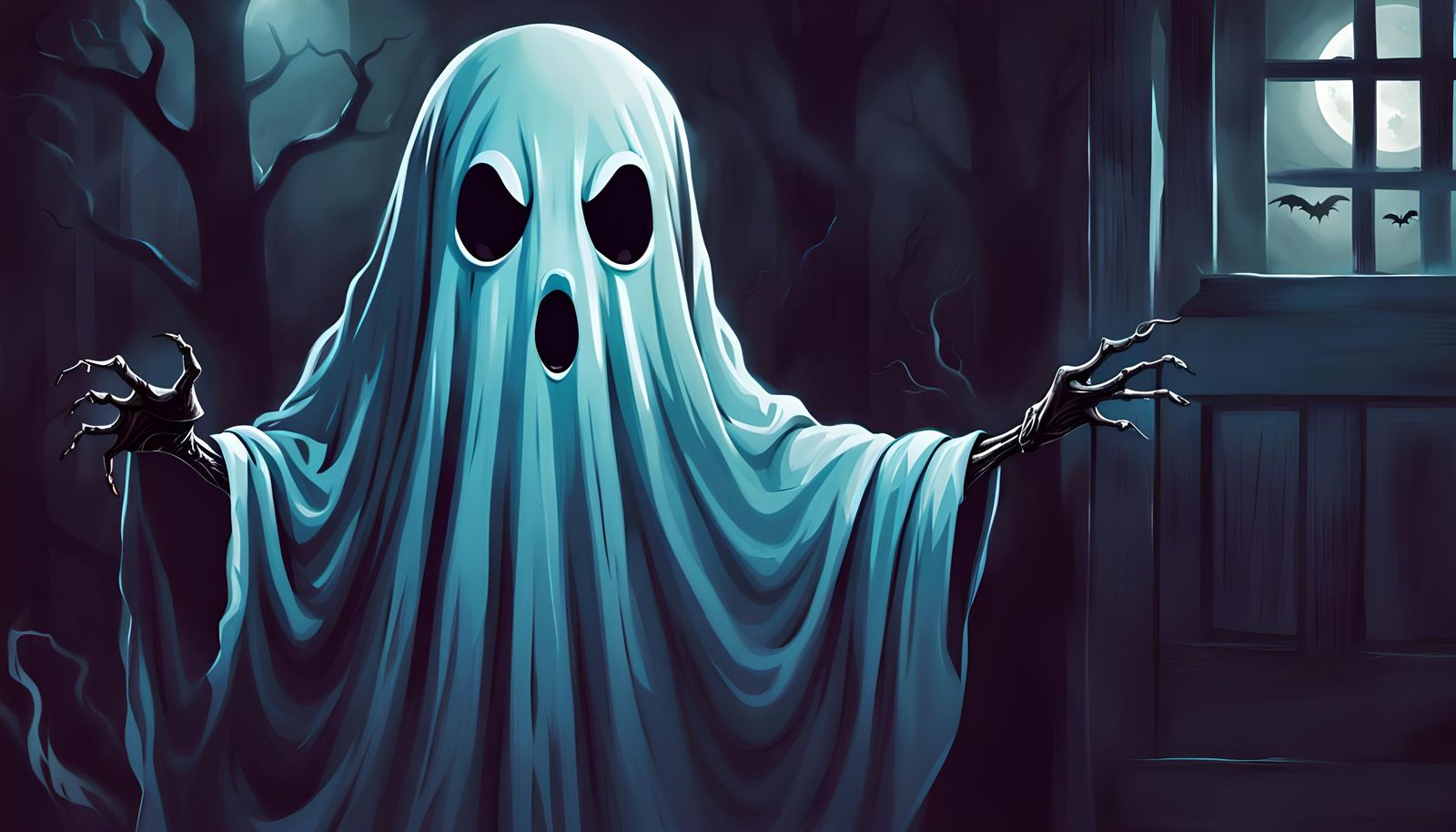 Scary Ghost 👻👻 - AI Generated Artwork - NightCafe Creator