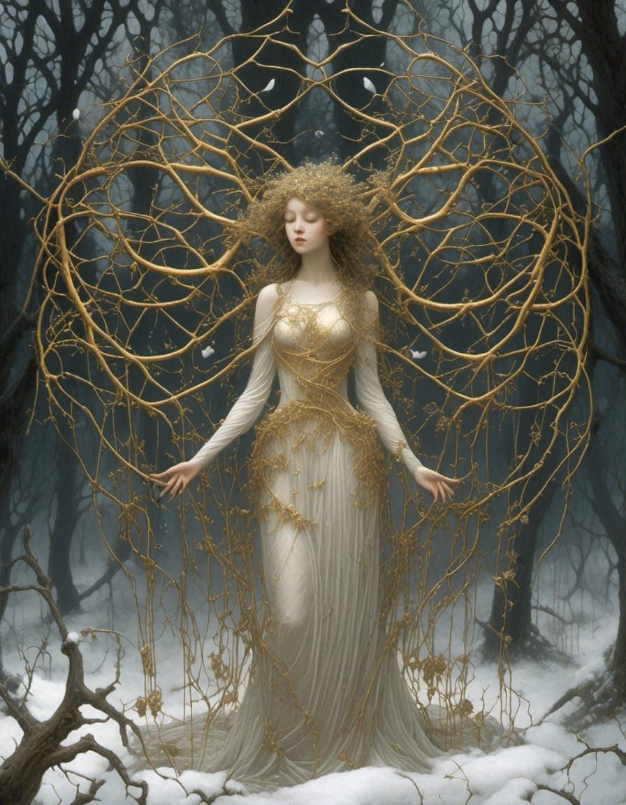 fairy girl golden strands